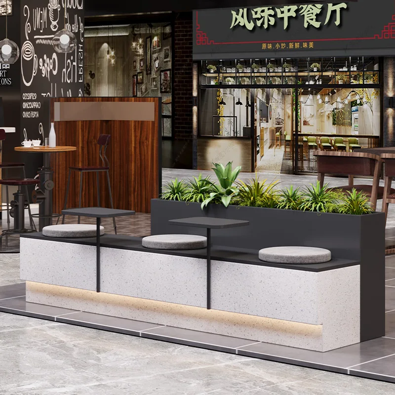 Milk tea shop booth sofa against the wall Customized Internet celebrity coffee restaurant Small round pier tables and chairs
Milk tea shop booth sofa against the wall Customized Internet celebrity coffee restaurant Small round pier tables and chairs