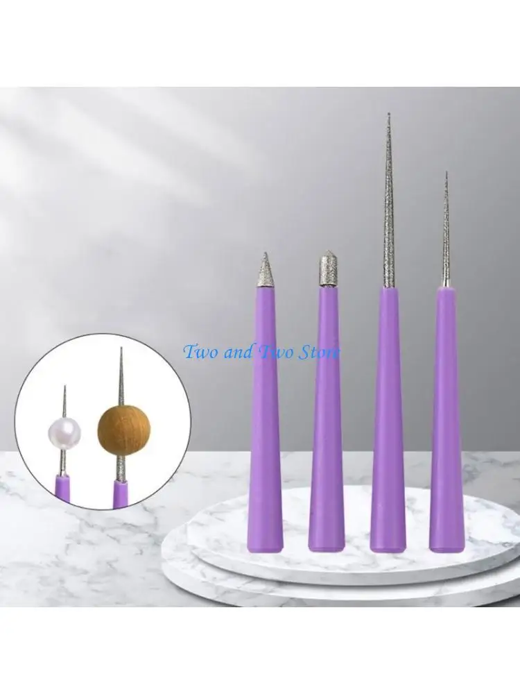 HX6F Durable Diamond Tipped Bead Reamer 4x/Set Burr Beading Hole Enlarger Tool DIY Jewelry Accessories for Glass Metal Beads
HX6F Durable Diamond Tipped Bead Reamer 4x/Set Burr Beading Hole Enlarger Tool DIY Jewelry Accessories for Glass Metal Beads