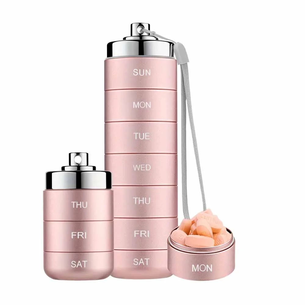Portable Waterproof Weekly Pill Case High Capacity 7-Day Medicine Storage Box Moisture Proof Aluminum Alloy Pill Box Split Pill
Portable Waterproof Weekly Pill Case High Capacity 7-Day Medicine Storage Box Moisture Proof Aluminum Alloy Pill Box Split Pill