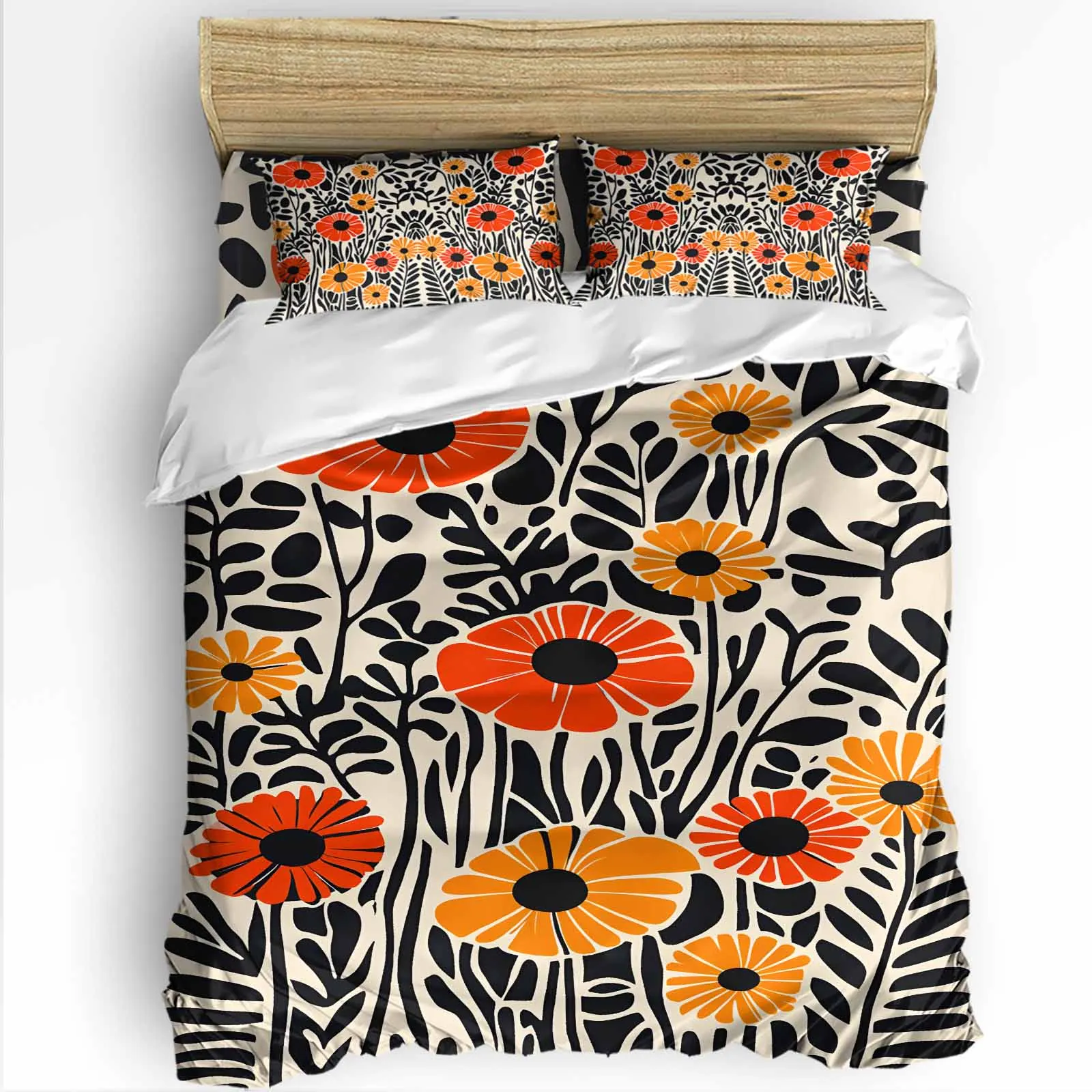 Abstract Black Orange Flower Duvet Cover Set 2/3/4pcs Bedding Bed Sheet Pillowcases Cover Set
Abstract Black Orange Flower Duvet Cover Set 2/3/4pcs Bedding Bed Sheet Pillowcases Cover Set