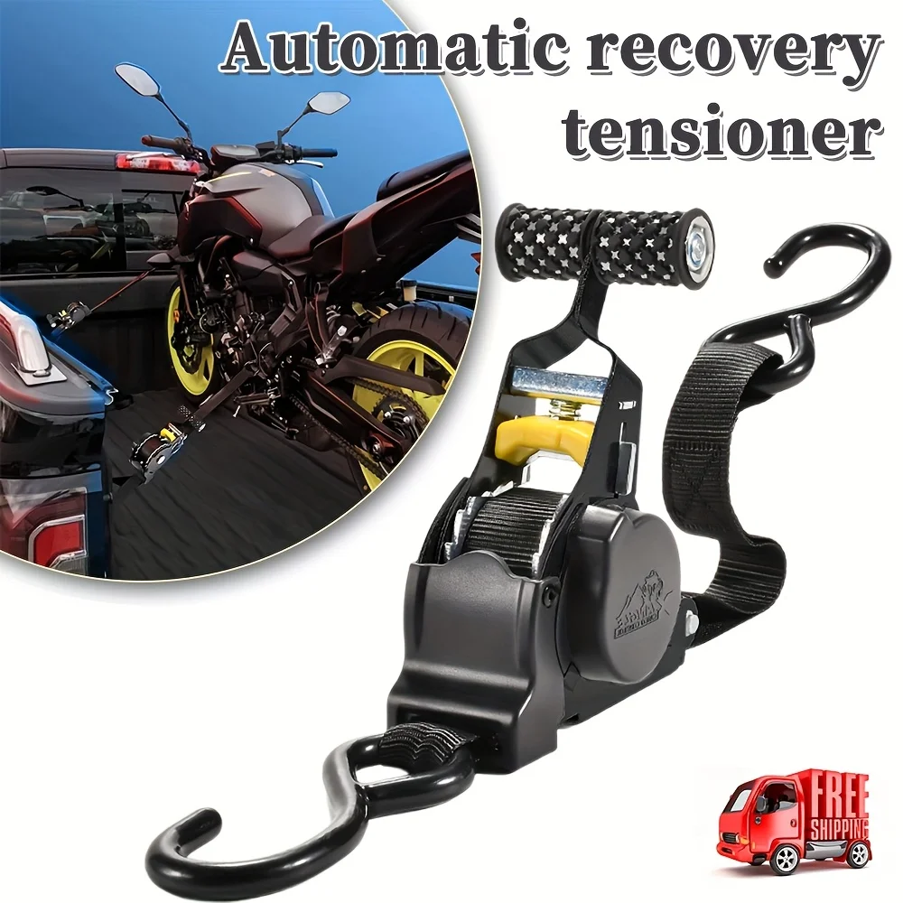 Heavy Duty Automatic Retractable Tensioner - No-Assembly Ratchet Harness with Secure Locking for Motorcycle, Luggage & Cargo
Heavy Duty Automatic Retractable Tensioner - No-Assembly Ratchet Harness with Secure Locking for Motorcycle, Luggage & Cargo