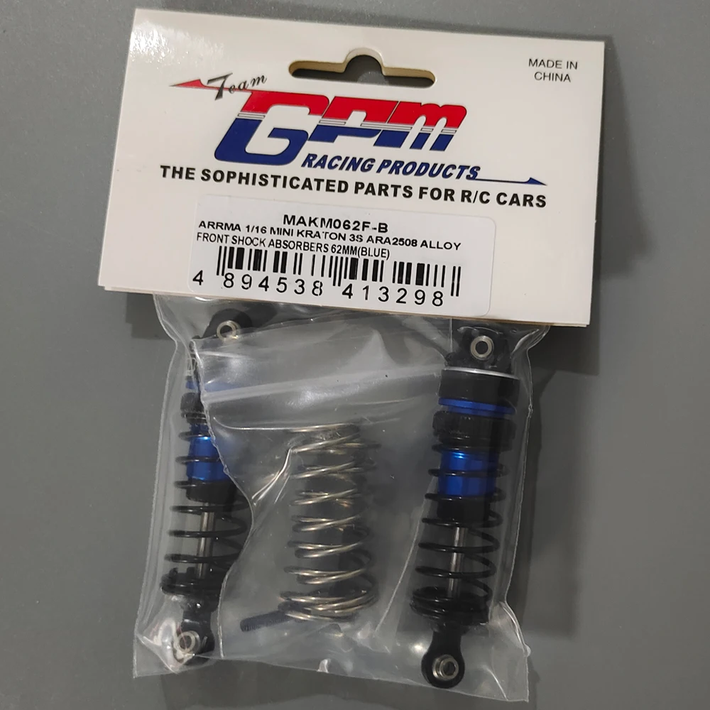 GPM Metal Alu Alloy 62mm Front Shock Absorbers ARA-2670 ARA-2671 ARA-2762 for ARRMA 1/16 Mini Kraton 3S ARA2508S ARA2508 RC Car
GPM Metal Alu Alloy 62mm Front Shock Absorbers ARA-2670 ARA-2671 ARA-2762 for ARRMA 1/16 Mini Kraton 3S ARA2508S ARA2508 RC Car