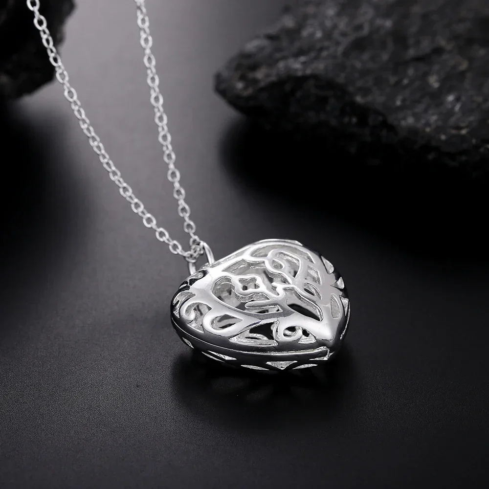 Hot beautiful 925 Sterling Silver romantic Heart Pendant Necklace For Women Fashion brands party wedding Jewelry gifts
Hot beautiful 925 Sterling Silver romantic Heart Pendant Necklace For Women Fashion brands party wedding Jewelry gifts