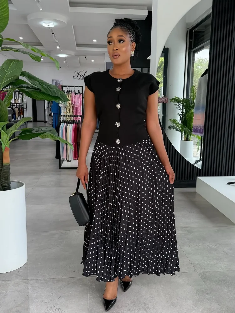Women Elegant Solid Polka Dot Pleated Midi Skirt High Waist Flared Lightweight Flowy Skirt 2026 Vintage Lady Fashion Bottoms
Women Elegant Solid Polka Dot Pleated Midi Skirt High Waist Flared Lightweight Flowy Skirt 2026 Vintage Lady Fashion Bottoms
