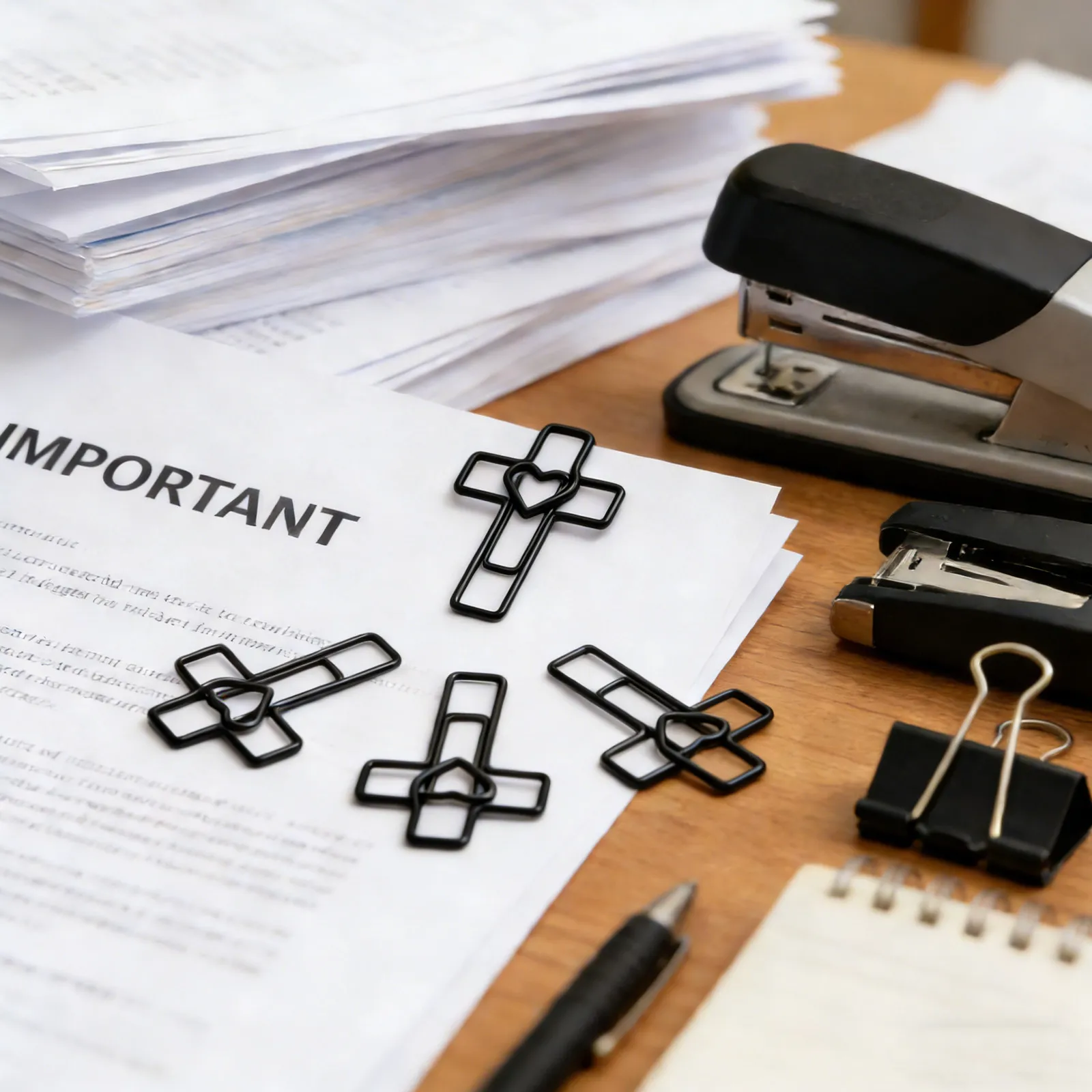100Pcs Heart Cross Paper Clips Metal Decorative Bible Study Supplies Cross Shaped Bookmarks Christian Journaling Fasteners Black
100Pcs Heart Cross Paper Clips Metal Decorative Bible Study Supplies Cross Shaped Bookmarks Christian Journaling Fasteners Black