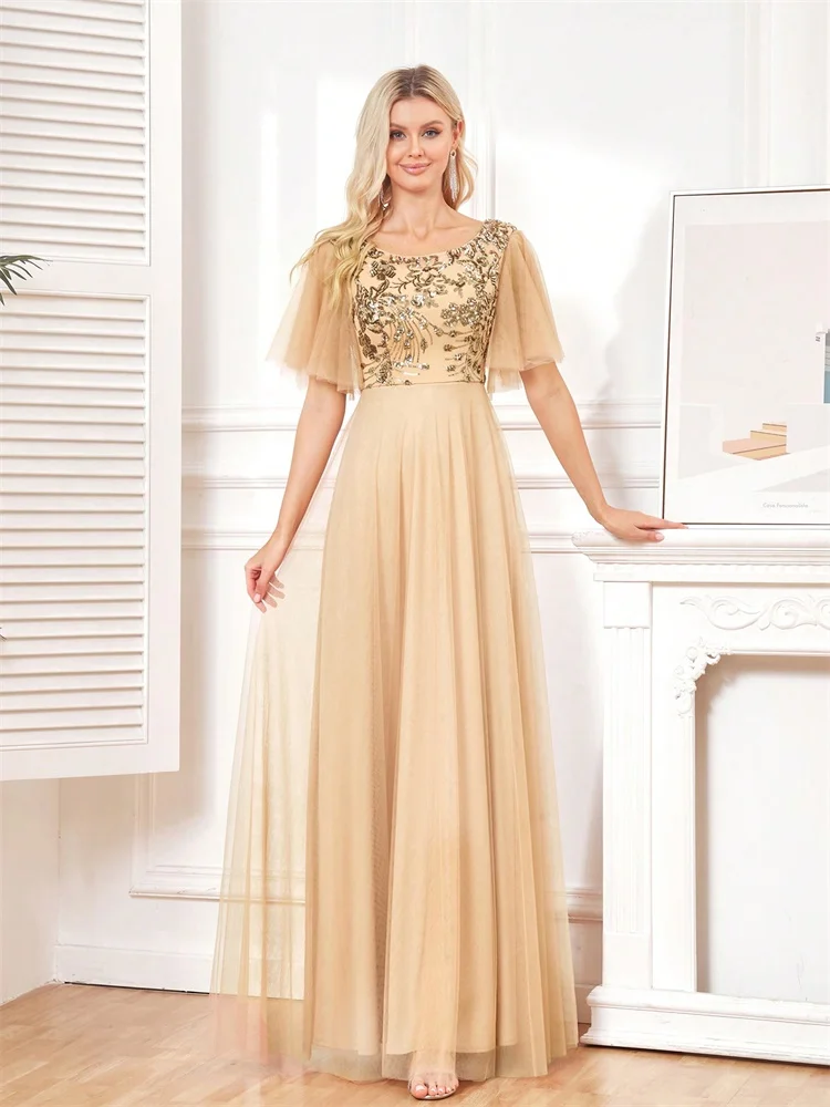 Luxury Bat Sleeve Sequins Formal Evening Dresses Women 2025 Elegant O-Neck Mermaid Long Cocktail Gowns
Luxury Bat Sleeve Sequins Formal Evening Dresses Women 2025 Elegant O-Neck Mermaid Long Cocktail Gowns