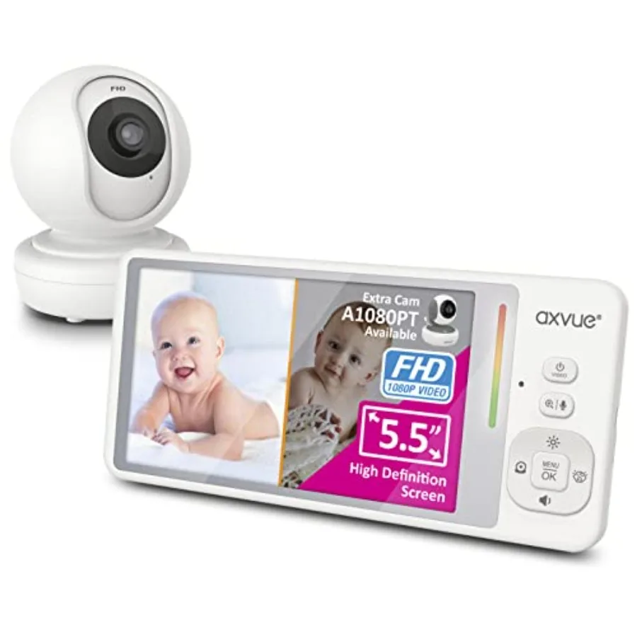 Video Baby Monitor 1080P Full HD Ultra Clear Image Quality 5.5 IPS Screen Pan Tilt Camera Up to 1000ft Range 22h Battery Life 2
Video Baby Monitor 1080P Full HD Ultra Clear Image Quality 5.5 IPS Screen Pan Tilt Camera Up to 1000ft Range 22h Battery Life 2