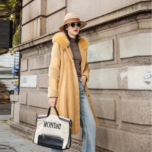 Fur Coat Real Female Hooded Winter Coats Women 2023 Sheepskin Leather Jacket Fox Fur Collar Clothes Mujeres Abrigos
Fur Coat Real Female Hooded Winter Coats Women 2023 Sheepskin Leather Jacket Fox Fur Collar Clothes Mujeres Abrigos
