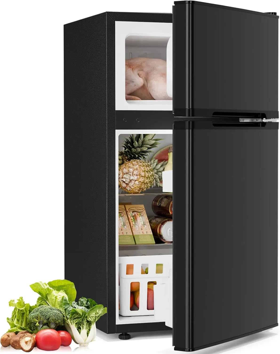 Compact Refrigerator with Freezer,2 Door Mini Fridge,Adjustable Shelf,Small Fridge for Bedroom Office Dorm Kitchen,3.2
Compact Refrigerator with Freezer,2 Door Mini Fridge,Adjustable Shelf,Small Fridge for Bedroom Office Dorm Kitchen,3.2
