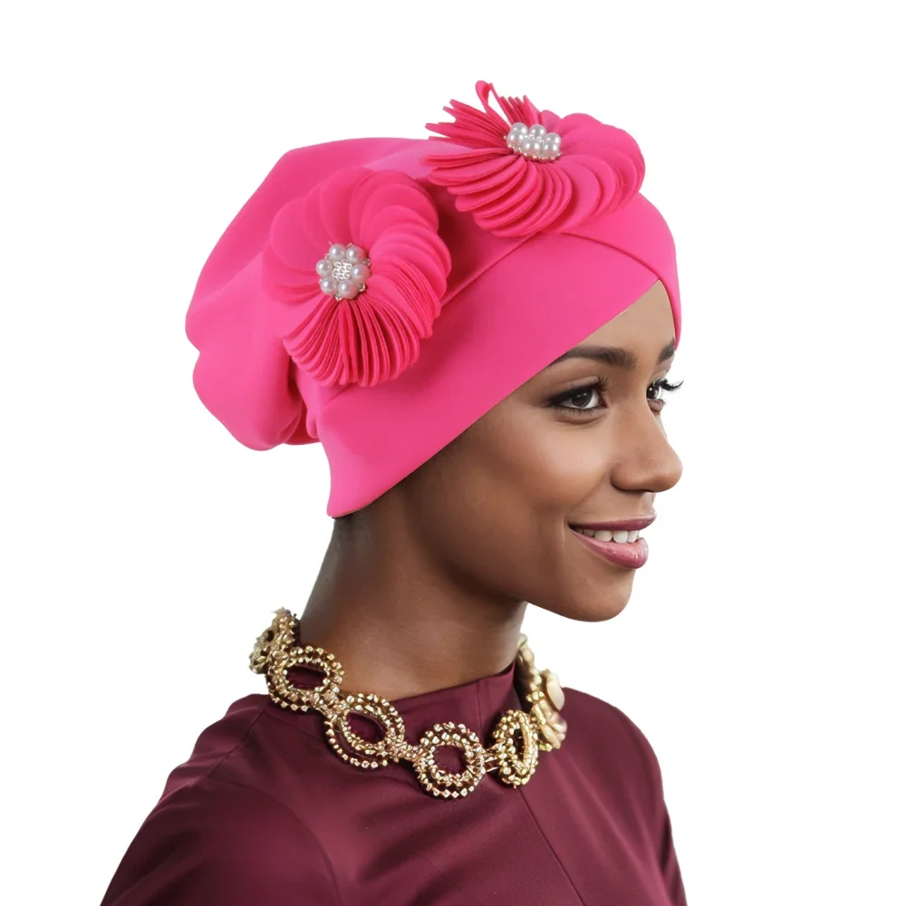 Flower Turban Cap for Women African Auto Gele Headties Muslim Hijab Bead Bonnet Headscarf Female Wedding Cap Head Wraps Turbante
Flower Turban Cap for Women African Auto Gele Headties Muslim Hijab Bead Bonnet Headscarf Female Wedding Cap Head Wraps Turbante