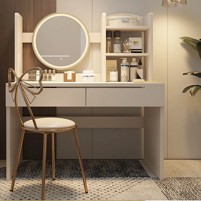 Drawers Adult Dressing Table Vanity Chair Mirror Toiletries Makeup Vanity Illuminated Tocador De Maquillaje Bedrooms Furniture
Drawers Adult Dressing Table Vanity Chair Mirror Toiletries Makeup Vanity Illuminated Tocador De Maquillaje Bedrooms Furniture