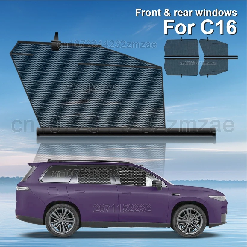 For Leapmotor C16 Car Side Window Sunshade Retractable Car Front & Rear Window Sunshade Visor Anti UV Protection Car Accessories
For Leapmotor C16 Car Side Window Sunshade Retractable Car Front & Rear Window Sunshade Visor Anti UV Protection Car Accessories