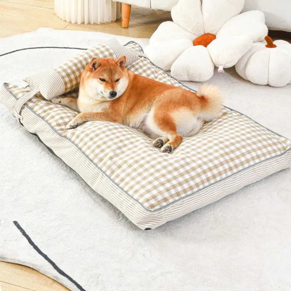 Removable Plaid Dog Bed with Pillow Washable Warm Thickened Dog Sofa Mats Comfortable Cloth/PP Cotton Dog Deep Sleeping Cushion
Removable Plaid Dog Bed with Pillow Washable Warm Thickened Dog Sofa Mats Comfortable Cloth/PP Cotton Dog Deep Sleeping Cushion