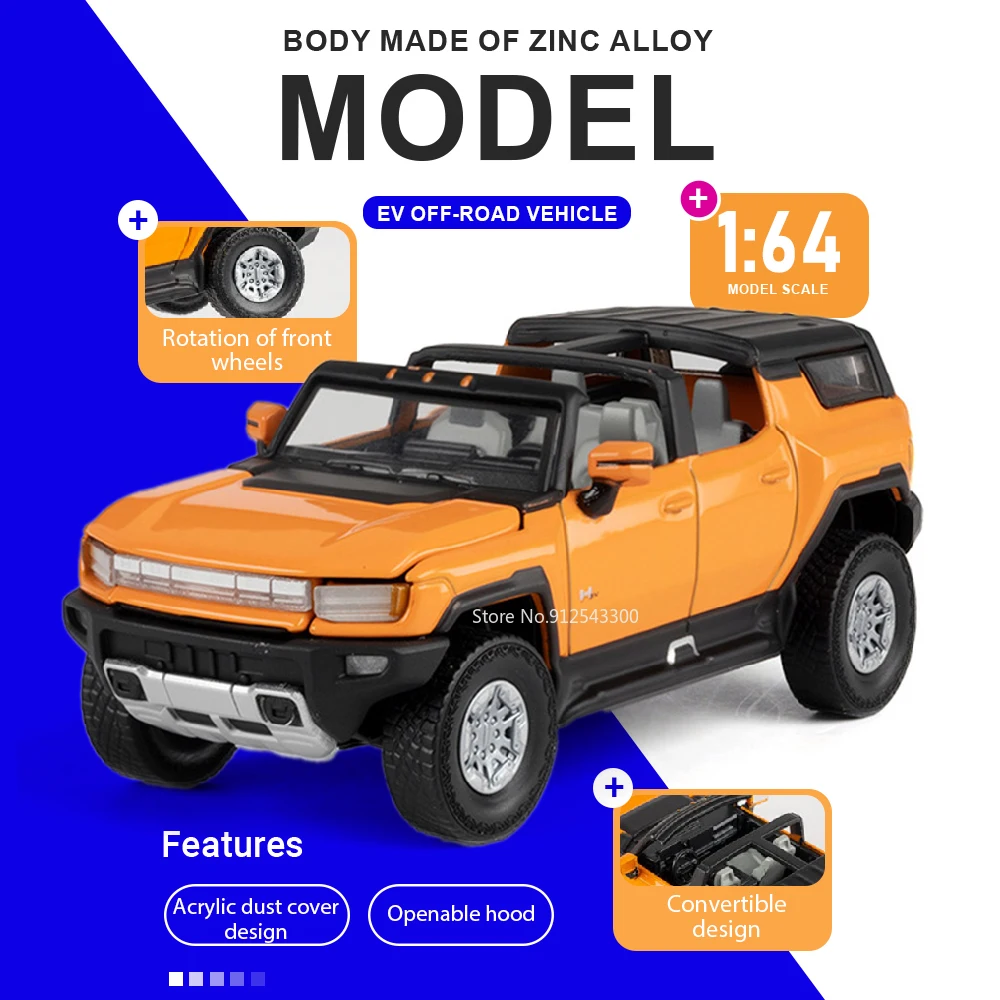 Mini Series 1:64 EV Model Car Toy Openable Hood Sliding Tires Convertible Off-road Vehicles Alloy Body Models Hobby Collections
Mini Series 1:64 EV Model Car Toy Openable Hood Sliding Tires Convertible Off-road Vehicles Alloy Body Models Hobby Collections