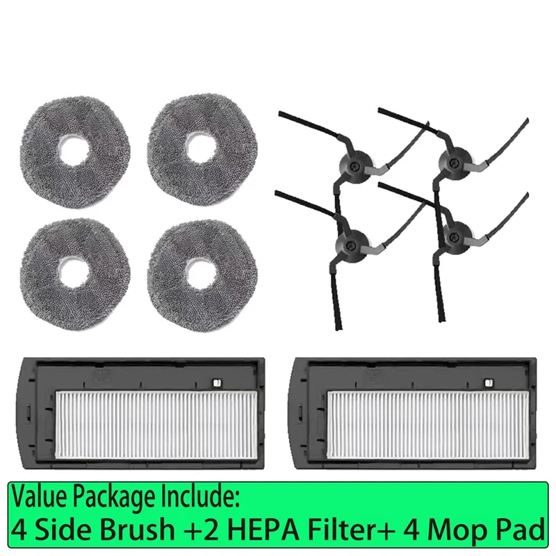 AA50-Replacement Parts For Eufy X9 Pro Vacuum Cleaner Accessories Kit, Side Brushes,Mop Cloth Pads
AA50-Replacement Parts For Eufy X9 Pro Vacuum Cleaner Accessories Kit, Side Brushes,Mop Cloth Pads