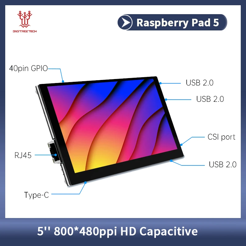 Raspberry Pad 5 HDMI порт 5 "IPS сенсорный экран 800 * 480ppi HD емкостный дисплей для 3D-принтера Raspberry Pi CM4 Voron V0
Raspberry Pad 5 HDMI порт 5 "IPS сенсорный экран 800 * 480ppi HD емкостный дисплей для 3D-принтера Raspberry Pi CM4 Voron V0