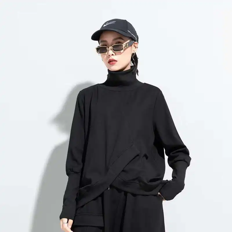 Ladies Long Sleeve Spring And Autumn New Dark Personality Cross Design Fashion Large Size Long Sleeve T-Shirt
Ladies Long Sleeve Spring And Autumn New Dark Personality Cross Design Fashion Large Size Long Sleeve T-Shirt