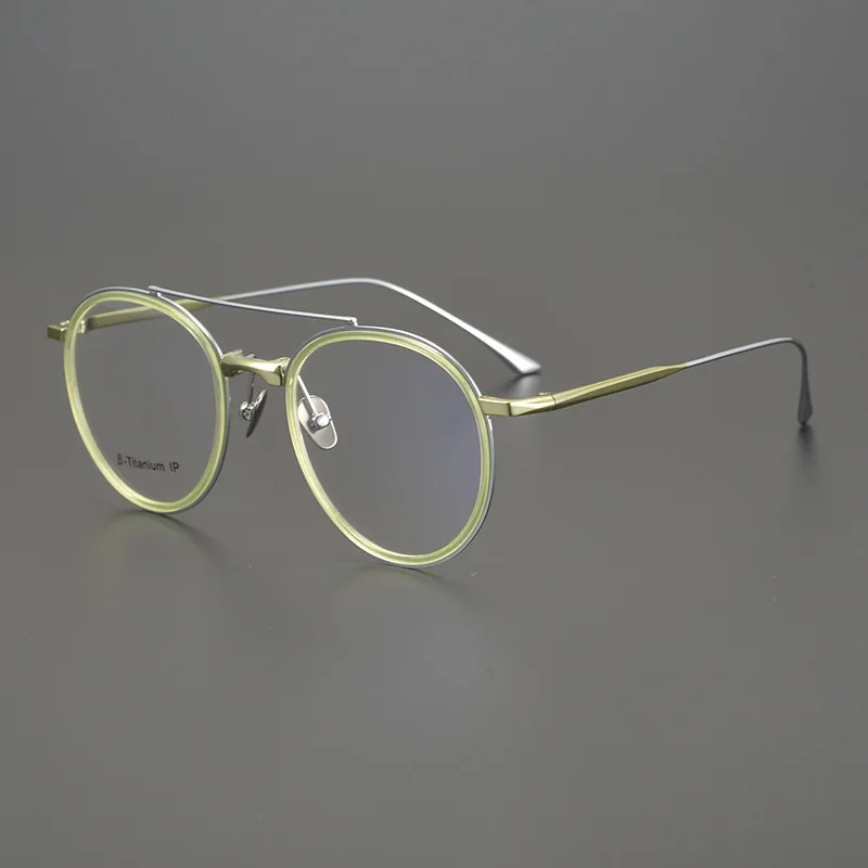 Top Quality Double Bridge Polit Style Round Titanium glasses frame men women optical Myopia Presbyopia prescription eyewear
Top Quality Double Bridge Polit Style Round Titanium glasses frame men women optical Myopia Presbyopia prescription eyewear
