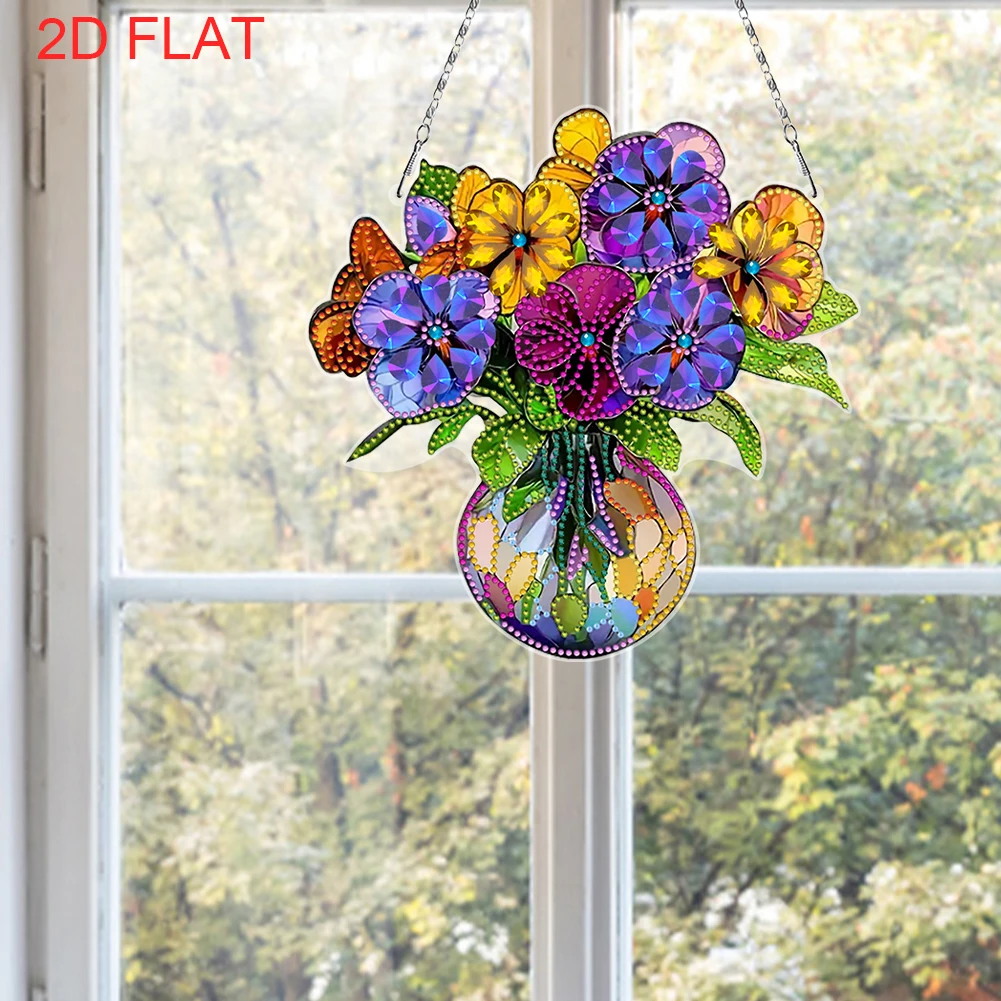 Floral Vase DIY 2D Flat Acrylic Diamond Painting Pendant Kit for Adults Home Decor 24x24cm
Floral Vase DIY 2D Flat Acrylic Diamond Painting Pendant Kit for Adults Home Decor 24x24cm