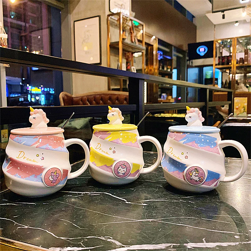 Cartoon creativity, fun unicorn ceramics, cute girl heart, rainbow student couple office coffee cup
Cartoon creativity, fun unicorn ceramics, cute girl heart, rainbow student couple office coffee cup