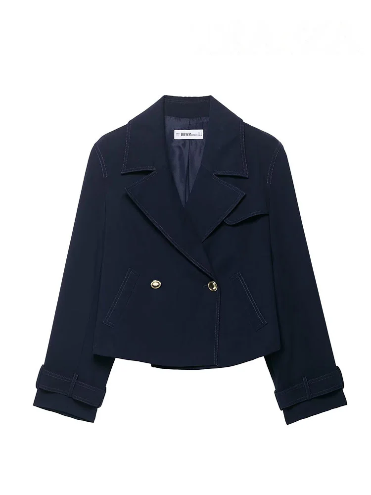 HH Women's Fashion Coats Solid Turn-Down Collar Long Sleeves Pockets Double-Breasted Female Autumn High Street Jackets
HH Women's Fashion Coats Solid Turn-Down Collar Long Sleeves Pockets Double-Breasted Female Autumn High Street Jackets