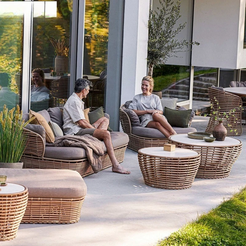 Outdoor rattan sofa combination waterproof and sunscreen courtyard garden South East Asia outdoor balcony leisure rattan sofa co
Outdoor rattan sofa combination waterproof and sunscreen courtyard garden South East Asia outdoor balcony leisure rattan sofa co