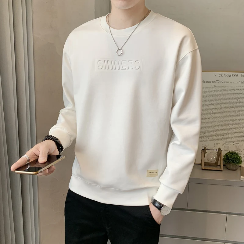 Heavyweight White Long Sve Men's Hoodie Letter Print Korean Sle Base Layer T-irt Trendy Brand Casual Comfortable Fit
Heavyweight White Long Sve Men's Hoodie Letter Print Korean Sle Base Layer T-irt Trendy Brand Casual Comfortable Fit