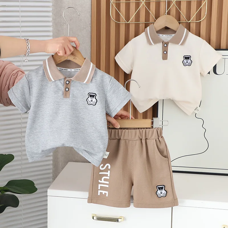 Boys Clothes Sets Summer 2024 Children Cotton T-shirts Shorts 2pcs Polo Shirts Suit For Baby Jogging Tracksuits Kids Outfits 5Y
Boys Clothes Sets Summer 2024 Children Cotton T-shirts Shorts 2pcs Polo Shirts Suit For Baby Jogging Tracksuits Kids Outfits 5Y