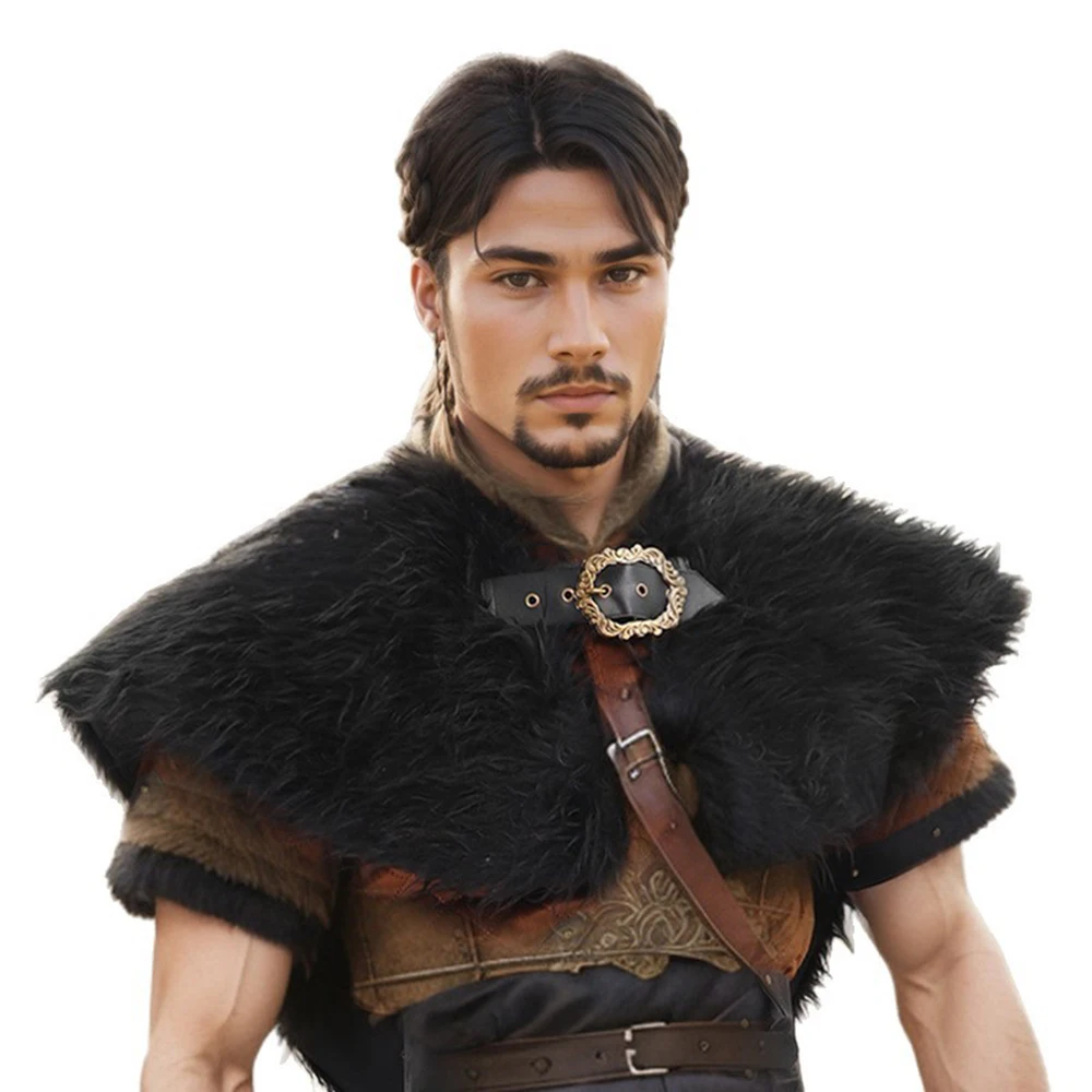 Medieval Gothic Faux Fur Shoulder Cloak Cape for Men Halloween Cosplay Knight Accessory Adjustable Viking Shoulder Fur Shawl
Medieval Gothic Faux Fur Shoulder Cloak Cape for Men Halloween Cosplay Knight Accessory Adjustable Viking Shoulder Fur Shawl