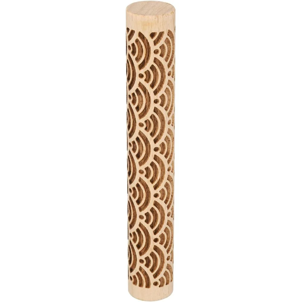 Kitchen Utensils Creative Wooden Pressure Roller 3D Portable Rolling Stick Handmade Durable Pottery Art Clay Roller Clay Tools
Kitchen Utensils Creative Wooden Pressure Roller 3D Portable Rolling Stick Handmade Durable Pottery Art Clay Roller Clay Tools