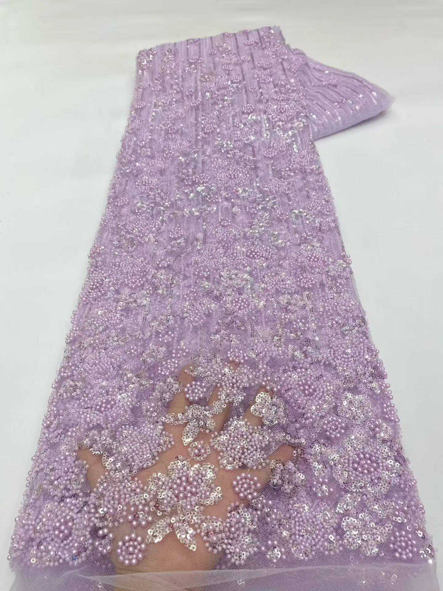 Latest Purple Heavy Handmade Beads Sequins African Lace Fabric 2026 High Quality Beaded French Lace Fabric For Party KXX26166
Latest Purple Heavy Handmade Beads Sequins African Lace Fabric 2026 High Quality Beaded French Lace Fabric For Party KXX26166