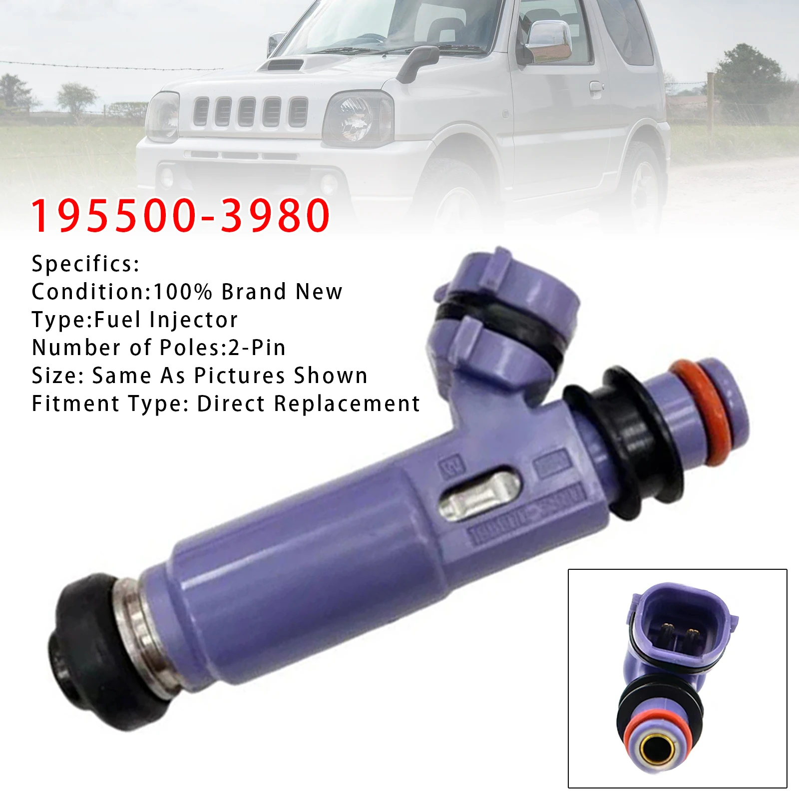 Areyourshop 1Pcs Fuel Injector for Suzuki Jimny 1998-2007 1.3 16V M13A 195500-3980
Areyourshop 1Pcs Fuel Injector for Suzuki Jimny 1998-2007 1.3 16V M13A 195500-3980