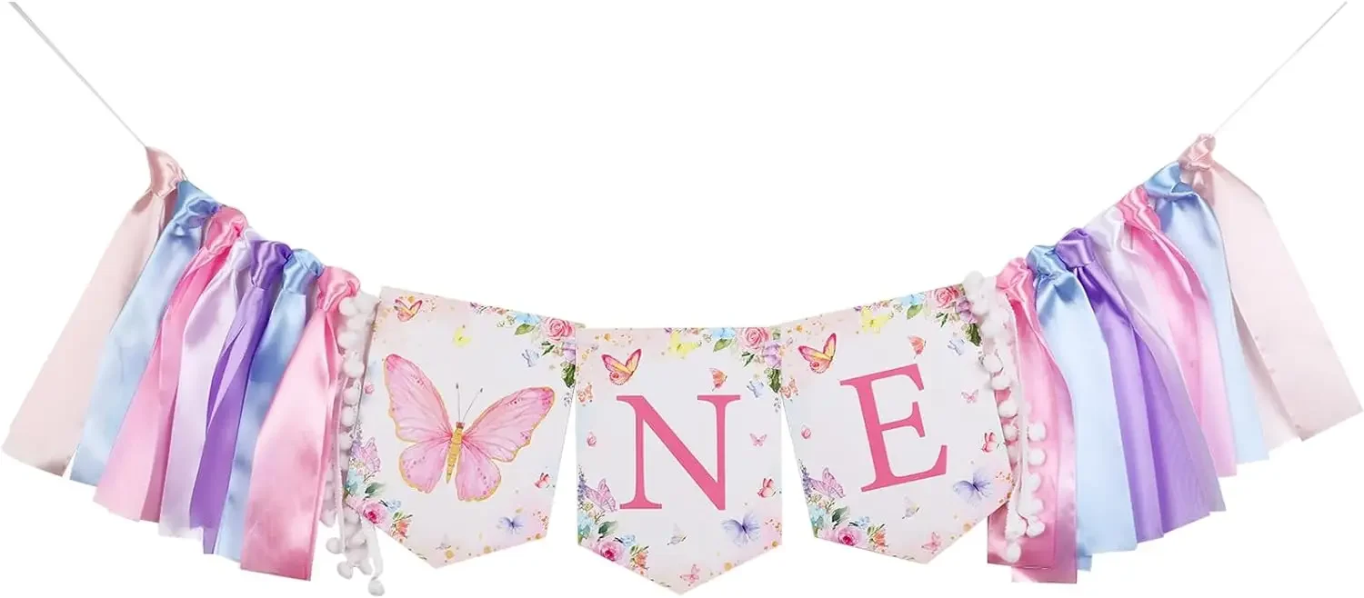 Cheereveal Butterfly 1st Birthday Highchair Banner, Flower One Banner, Photo Props, Cake Smash, Party Supplies
Cheereveal Butterfly 1st Birthday Highchair Banner, Flower One Banner, Photo Props, Cake Smash, Party Supplies