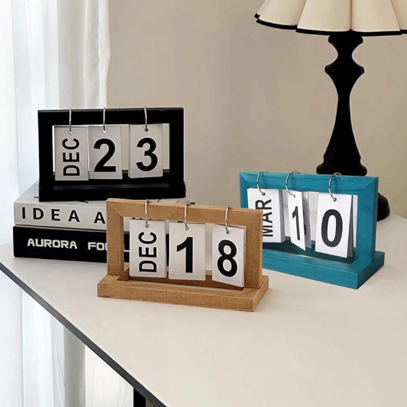 Wooden Perpetual Calendar for Desk, Desktop Standing Daily Flip Calendar with Large Display, Reusable Yearly Farmhouse
Wooden Perpetual Calendar for Desk, Desktop Standing Daily Flip Calendar with Large Display, Reusable Yearly Farmhouse