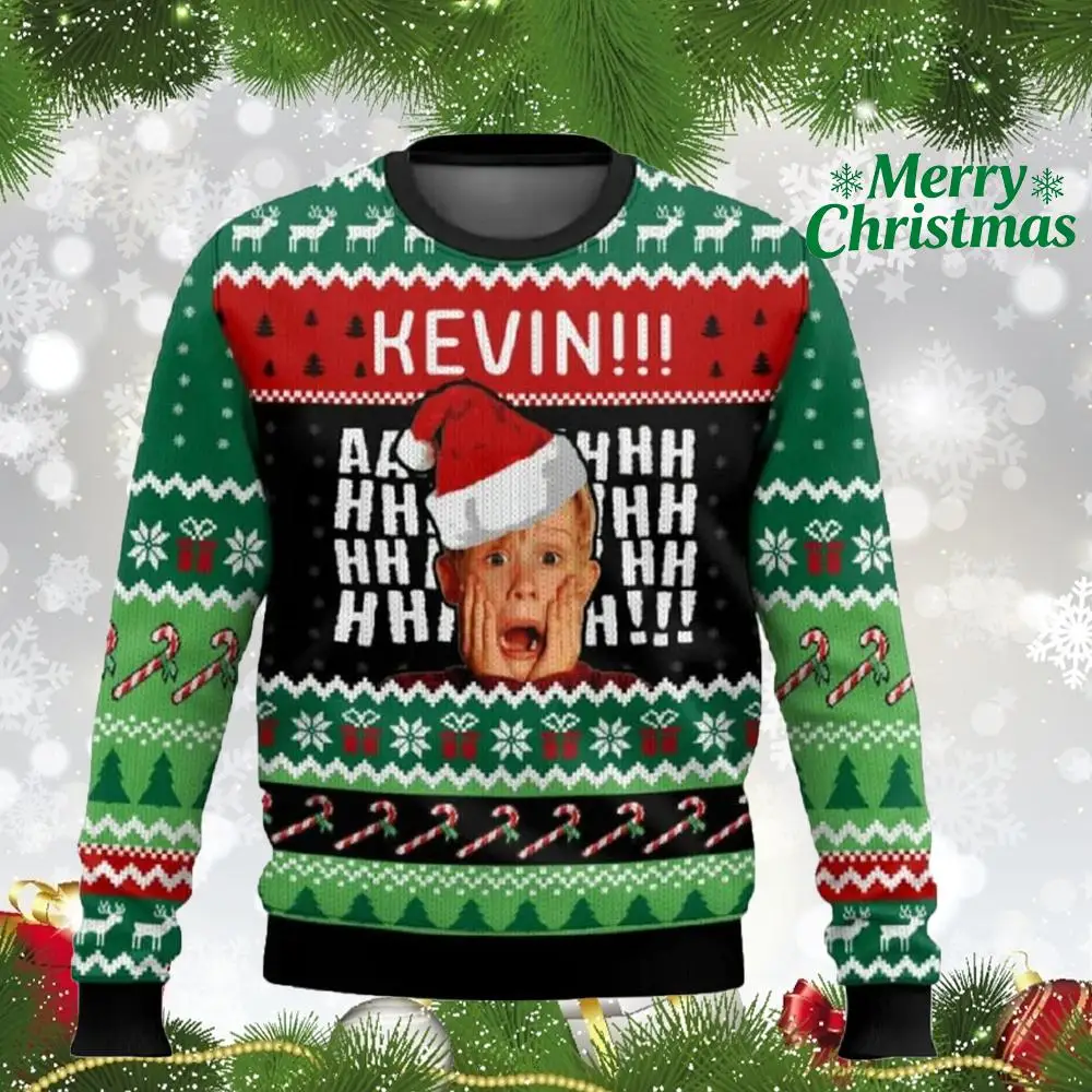 Fun Christmas 3D Print Top Home Alone Ugly Sweater Crew Neck Sweatshirt Fashionable Men's And Women's Casual Party Gift Apparel
Fun Christmas 3D Print Top Home Alone Ugly Sweater Crew Neck Sweatshirt Fashionable Men's And Women's Casual Party Gift Apparel