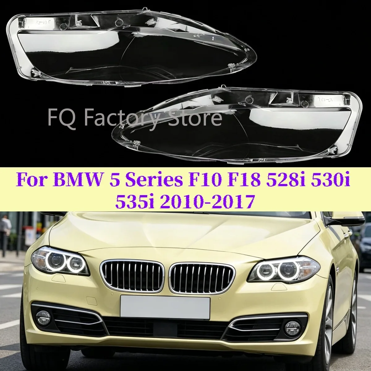 For BMW 5 Series F10 F18 528i 530i 535i 2010-2017 Pair Car Clear Headlight Cover Auto Front Headlight Lens Cover Shell Headlamp
For BMW 5 Series F10 F18 528i 530i 535i 2010-2017 Pair Car Clear Headlight Cover Auto Front Headlight Lens Cover Shell Headlamp