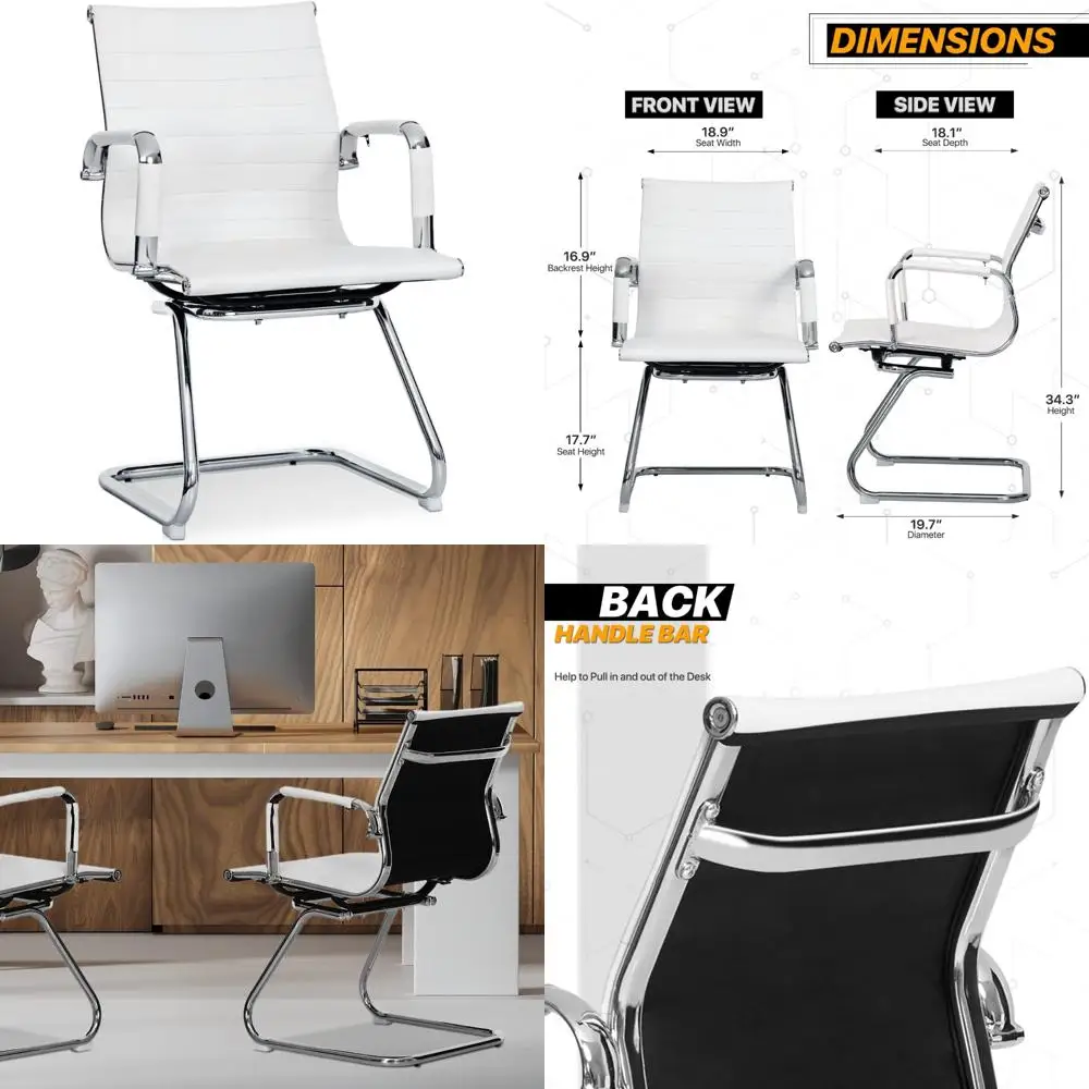Mid-Back PU Leather Office Chair with Sled Base and Armrests for Waiting Rooms and Home Use
Mid-Back PU Leather Office Chair with Sled Base and Armrests for Waiting Rooms and Home Use