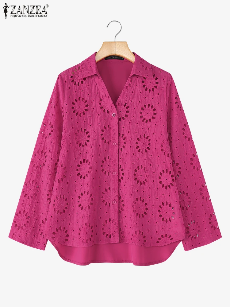 ZANZEA Cotton Blouses Women Autumn Elegant Long Sleeve Lace Shirts 2025 Buttons Lapel Casual Loose Office Lady Streetwear Tops
ZANZEA Cotton Blouses Women Autumn Elegant Long Sleeve Lace Shirts 2025 Buttons Lapel Casual Loose Office Lady Streetwear Tops