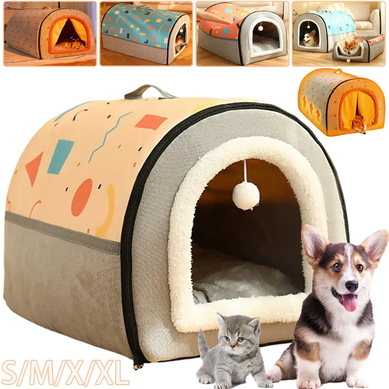 Warm Winter Removable Dog Bed Thickened Soft Non-slip Foldable Semiclosed Pet Bed Warm House Nest for Medium large Pet hundebett
Warm Winter Removable Dog Bed Thickened Soft Non-slip Foldable Semiclosed Pet Bed Warm House Nest for Medium large Pet hundebett