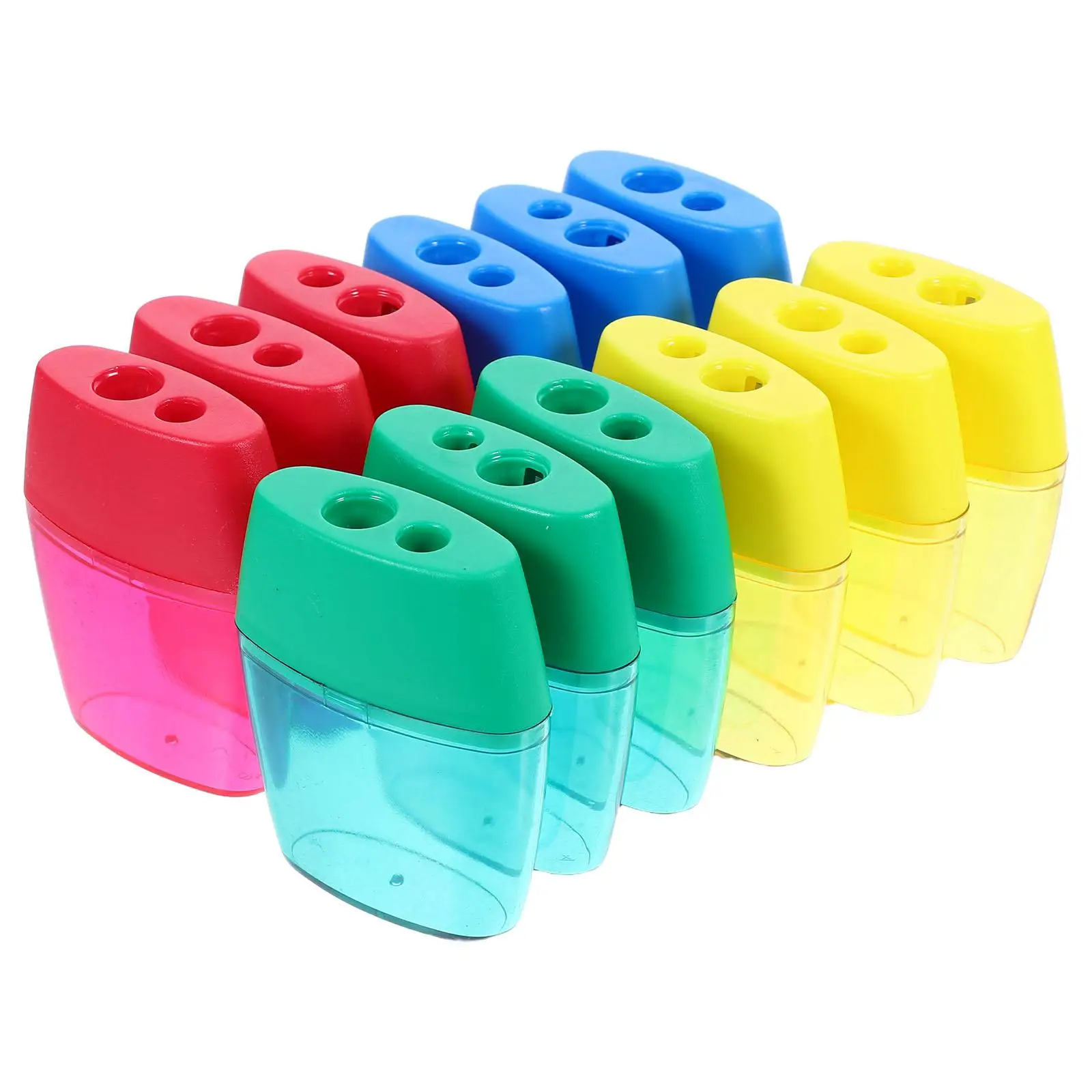 12 Pcs Double Hole Pencil Sharpener Miniature Manual Plastic Hand Held Portable School Office Student Supplies Colored
12 Pcs Double Hole Pencil Sharpener Miniature Manual Plastic Hand Held Portable School Office Student Supplies Colored