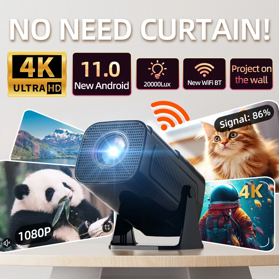 HUASHIJIE 4K Ultra Clear Smart Projector WiFi HD 1080P New Android Home Cinema 180° Rotating 1280x720P Mini Student TV Theater
HUASHIJIE 4K Ultra Clear Smart Projector WiFi HD 1080P New Android Home Cinema 180° Rotating 1280x720P Mini Student TV Theater
