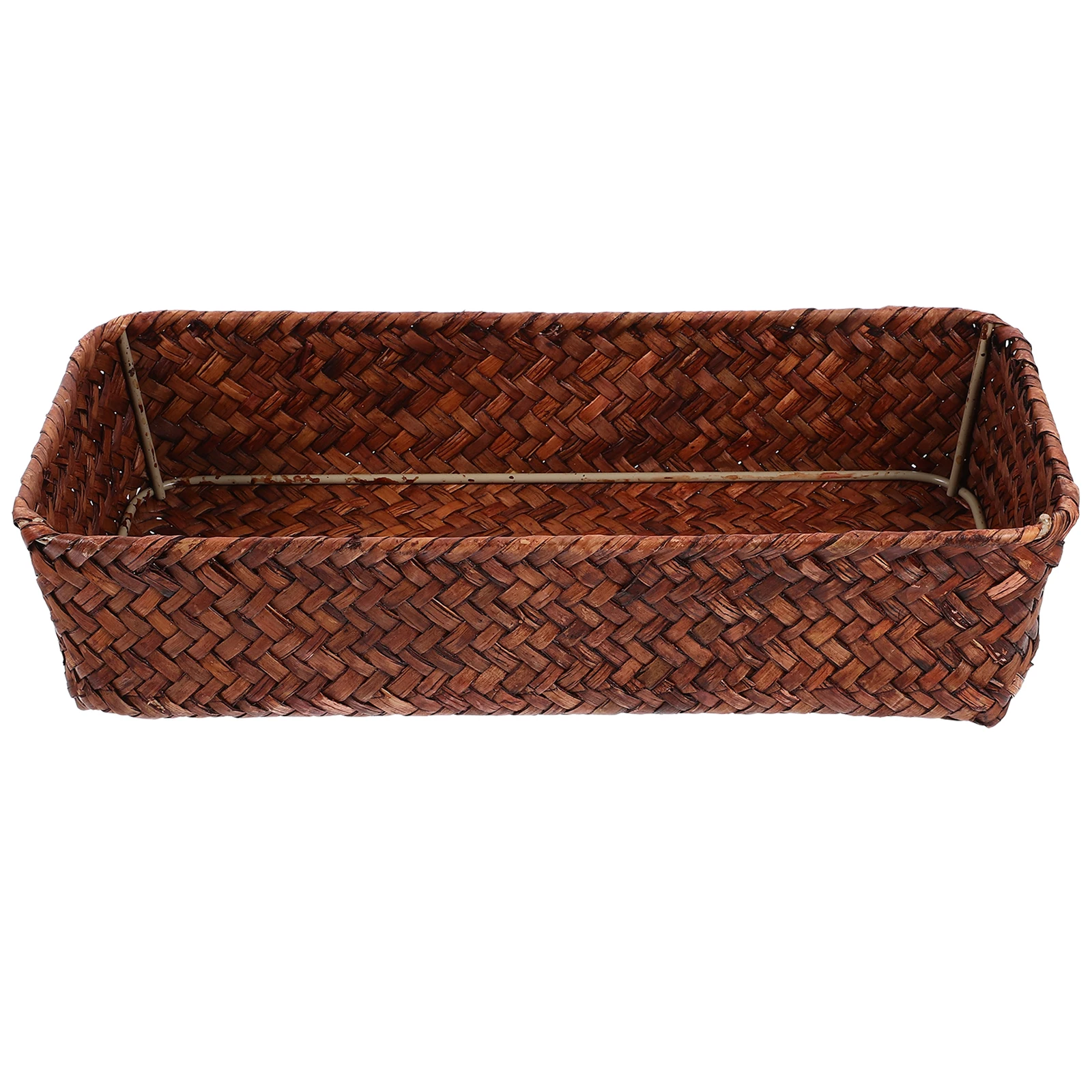 Woven Storage Basket Cutlery Organizer Home Decorative Snacks Tray Desktop Sundry Holder Household Basket Kitchen Food Serving 
Woven Storage Basket Cutlery Organizer Home Decorative Snacks Tray Desktop Sundry Holder Household Basket Kitchen Food Serving