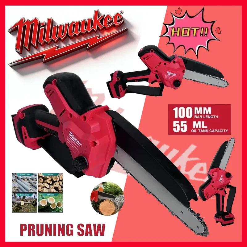 Мощная бензопила Milwaukee, 8-дюймовая автоматическая масленка, бесщеточная электрическая цепная пила для обрезки древесины, электроинструменты для резки аккумулятора 18 В
Мощная бензопила Milwaukee, 8-дюймовая автоматическая масленка, бесщеточная электрическая цепная пила для обрезки древесины, электроинструменты для резки аккумулятора 18 В