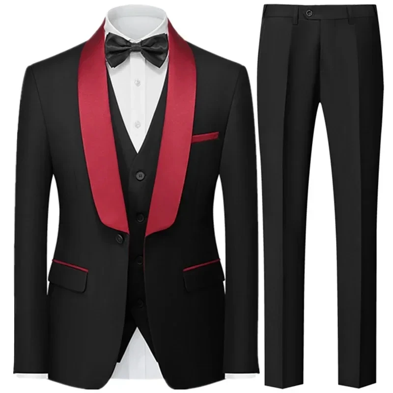 kx135 British Style Slim Suit 3 Piece Set Jacket Vest Pants / Male Business Gentleman
kx135 British Style Slim Suit 3 Piece Set Jacket Vest Pants / Male Business Gentleman