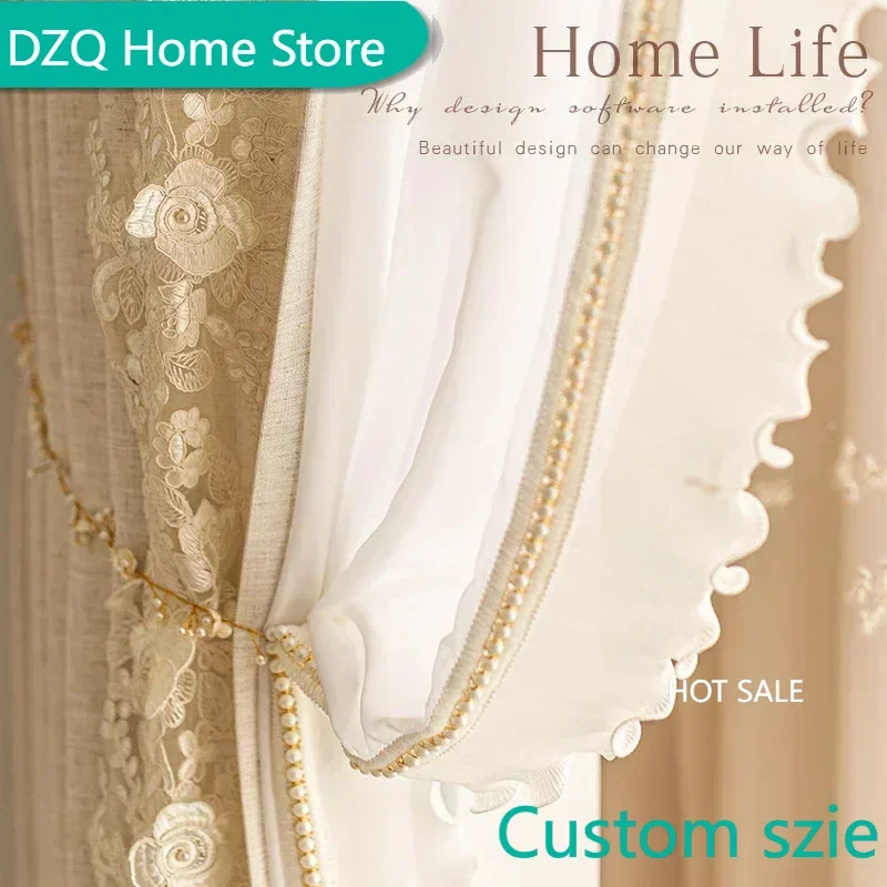 Cotton Linen Curtains for Living Room French Cream Bedroom Dining Beige Warm Pearl Lace Simple High Blackout Luxury Windows
Cotton Linen Curtains for Living Room French Cream Bedroom Dining Beige Warm Pearl Lace Simple High Blackout Luxury Windows