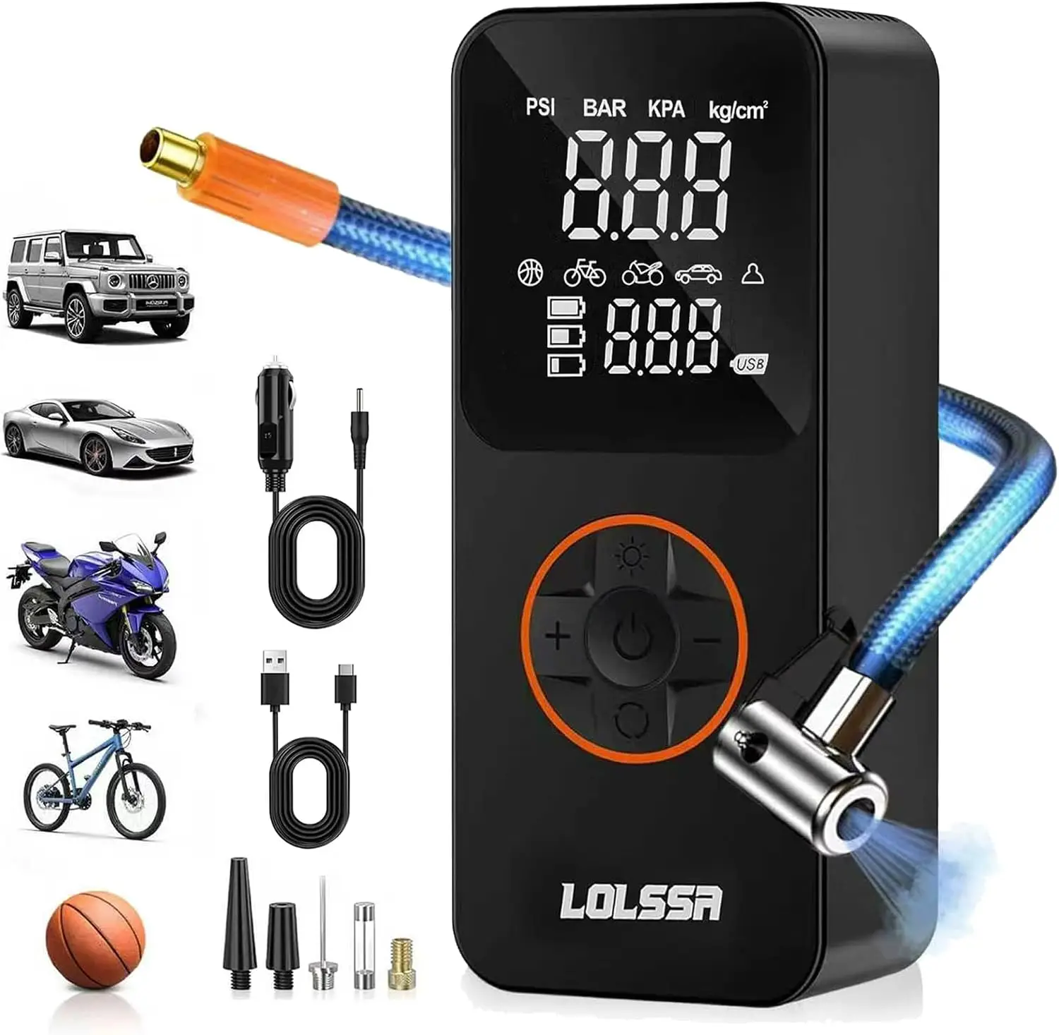 Cordless Tire Inflator 150PSI Portable Air Compressor for Car Motorcycle Bike Ball with Gauge Dual Power
Cordless Tire Inflator 150PSI Portable Air Compressor for Car Motorcycle Bike Ball with Gauge Dual Power