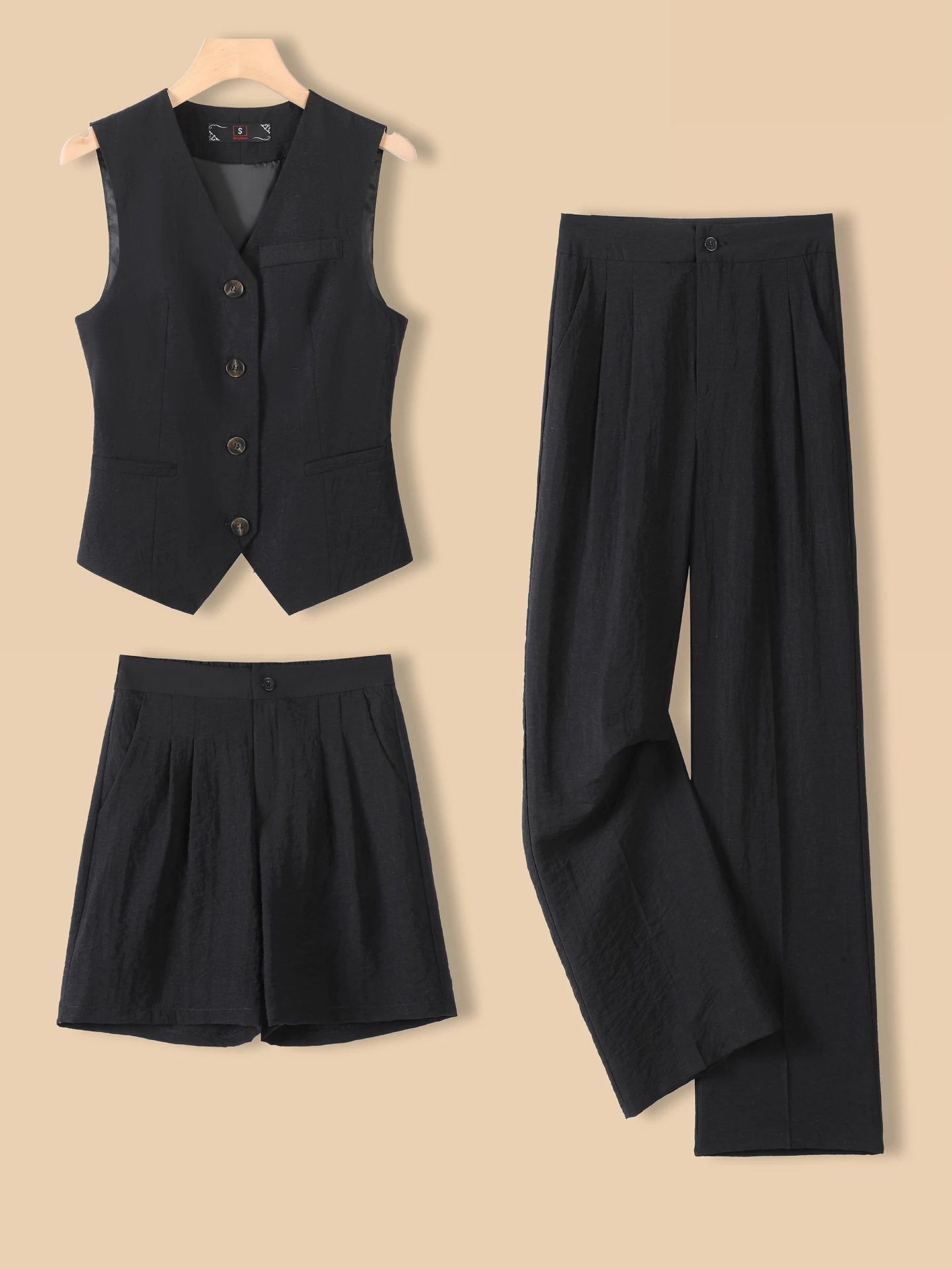 Elegant Vintage Style Women's Suit Vest Sleeveless Top Thin Summer Fashion Set Breathable V-Neck Long Pants Two-Piece Suit
Elegant Vintage Style Women's Suit Vest Sleeveless Top Thin Summer Fashion Set Breathable V-Neck Long Pants Two-Piece Suit