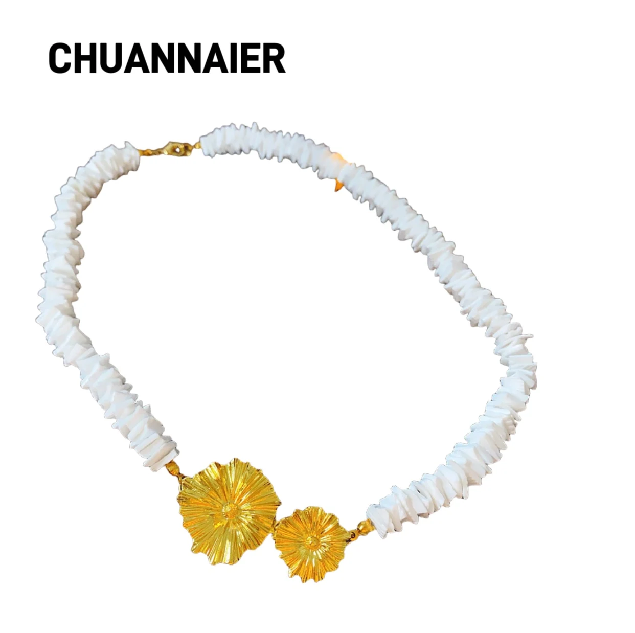 Chrysanthemum Flower Pendant Shell Bead Necklace Bohemian Vacation Style Collar Chain High-end Fashion Accessory for Women
Chrysanthemum Flower Pendant Shell Bead Necklace Bohemian Vacation Style Collar Chain High-end Fashion Accessory for Women