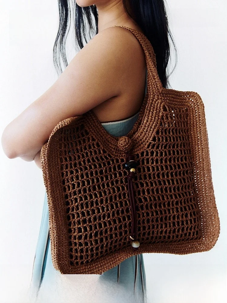 H&M Women's Straw Woven Tote Bag Casual Fashion Ethnic Style Summer New Arrival Handbag 2026 Spring Collection
H&M Women's Straw Woven Tote Bag Casual Fashion Ethnic Style Summer New Arrival Handbag 2026 Spring Collection