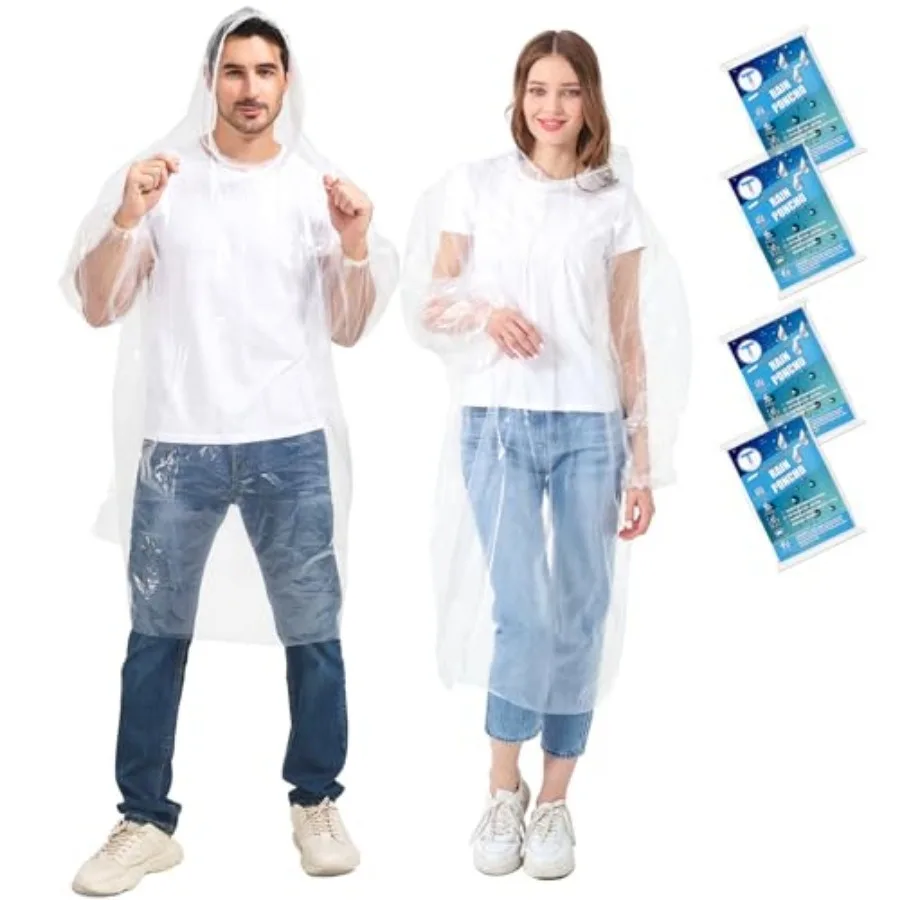 TUNCHMO Disposable Rain Ponchos/ -/ -50% Thicker with Sleeve
TUNCHMO Disposable Rain Ponchos/ -/ -50% Thicker with Sleeve